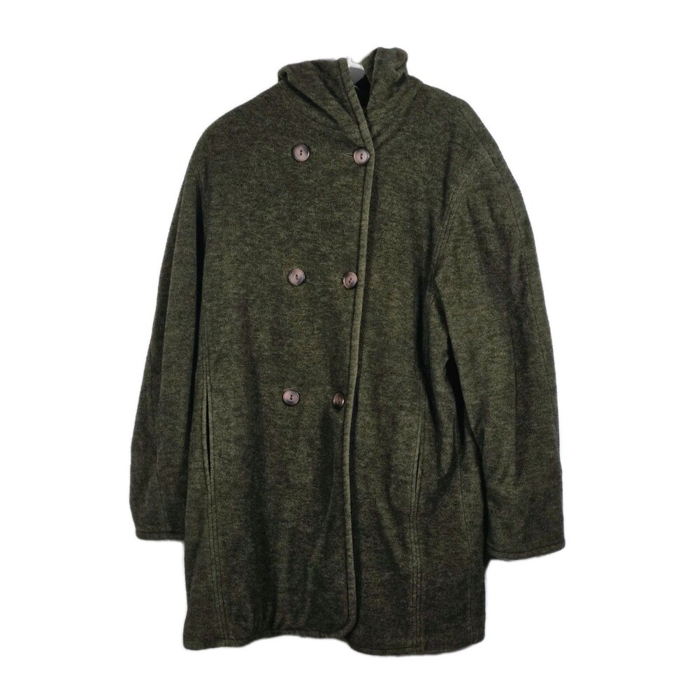 Vintage‎ L.L. Bean Women's Large Green Pea Coat